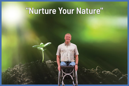 Image of Matt next to a flowering bud.